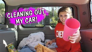 CLEANING OUT MY CAR | Kayla Davis