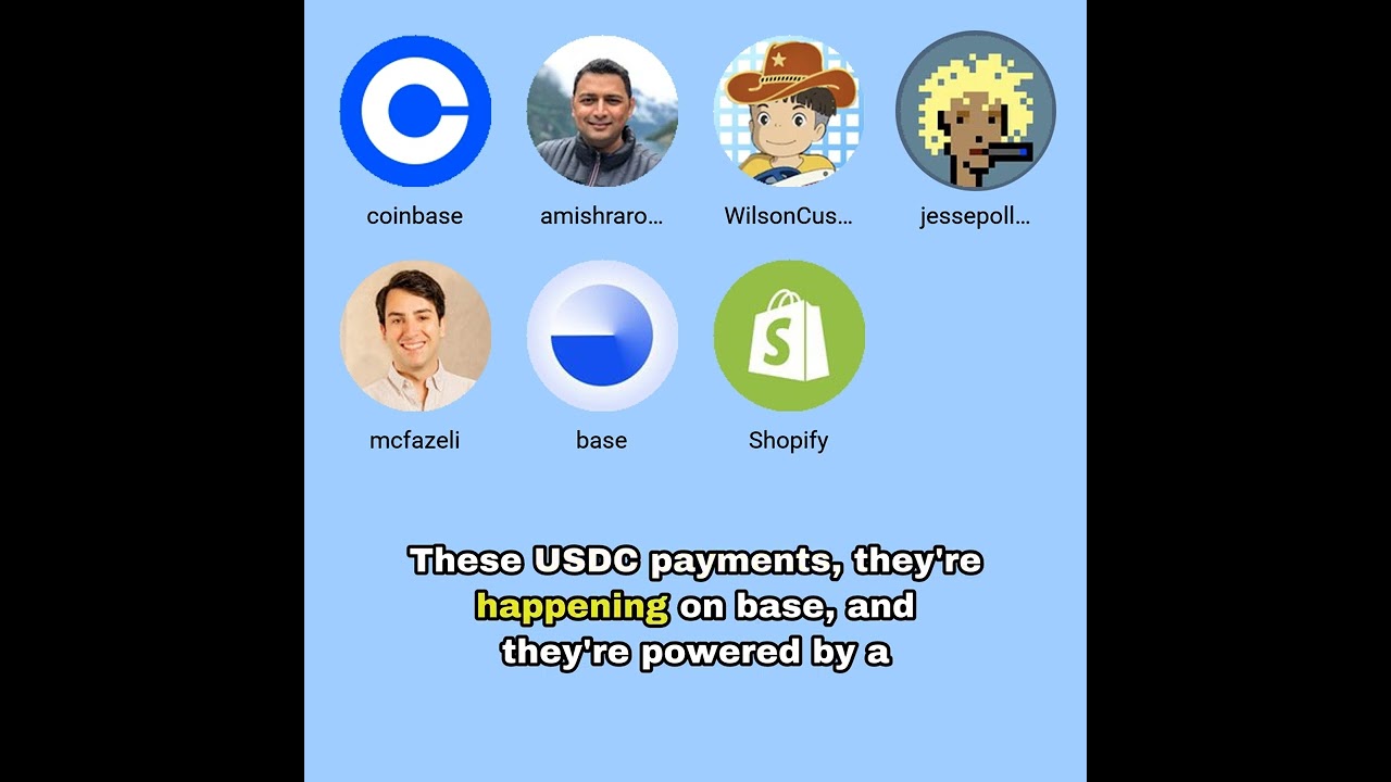 tldr of the coinbase base shopify announcement to use usdc - YouTube