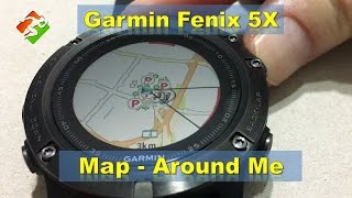 Garmin Fenix 5X - Navigate using Map Around Me screenshot 4