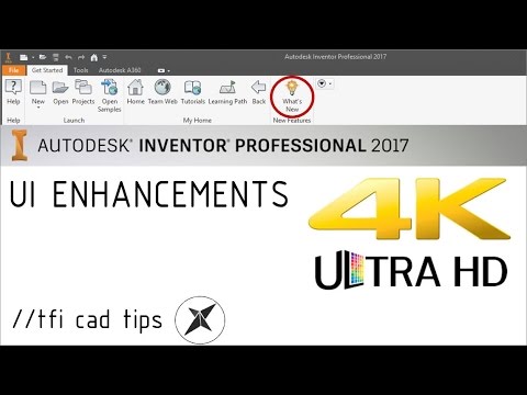 business process modeling UI Enhancements, 3D CAD in 4K // What's New Inventor 2017 [Video #1 of 11]