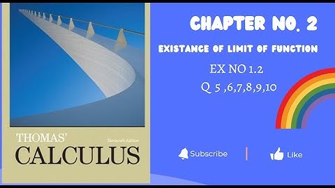 Lect 3 ) EXERCISE 2.2 ||THOMAS CALCULUS  chapter no 2 Question No 5 to 10   Limit And Continuity ||