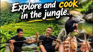 Explore a Hidden Waterfall & Find Food in the Wild | Survival Adventure