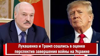 Лукашенко и Трамп сошлись в оценке перспектив завершения войны на Украине