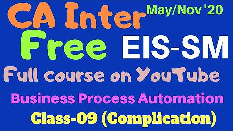 CA INTER EIS chapter-1  Automated Business Process,Class -09