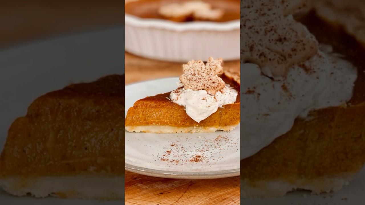 Gluten-Free Spicy Pumpkin Pie #food #glutenfree #shorts #pie #pumpkin #thanksgiving
