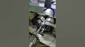 FEDA thread rolling machine with automatic feeder for making external thread on rods#machine