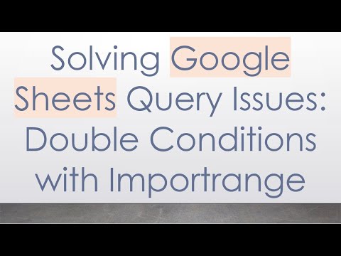 Solving Google Sheets