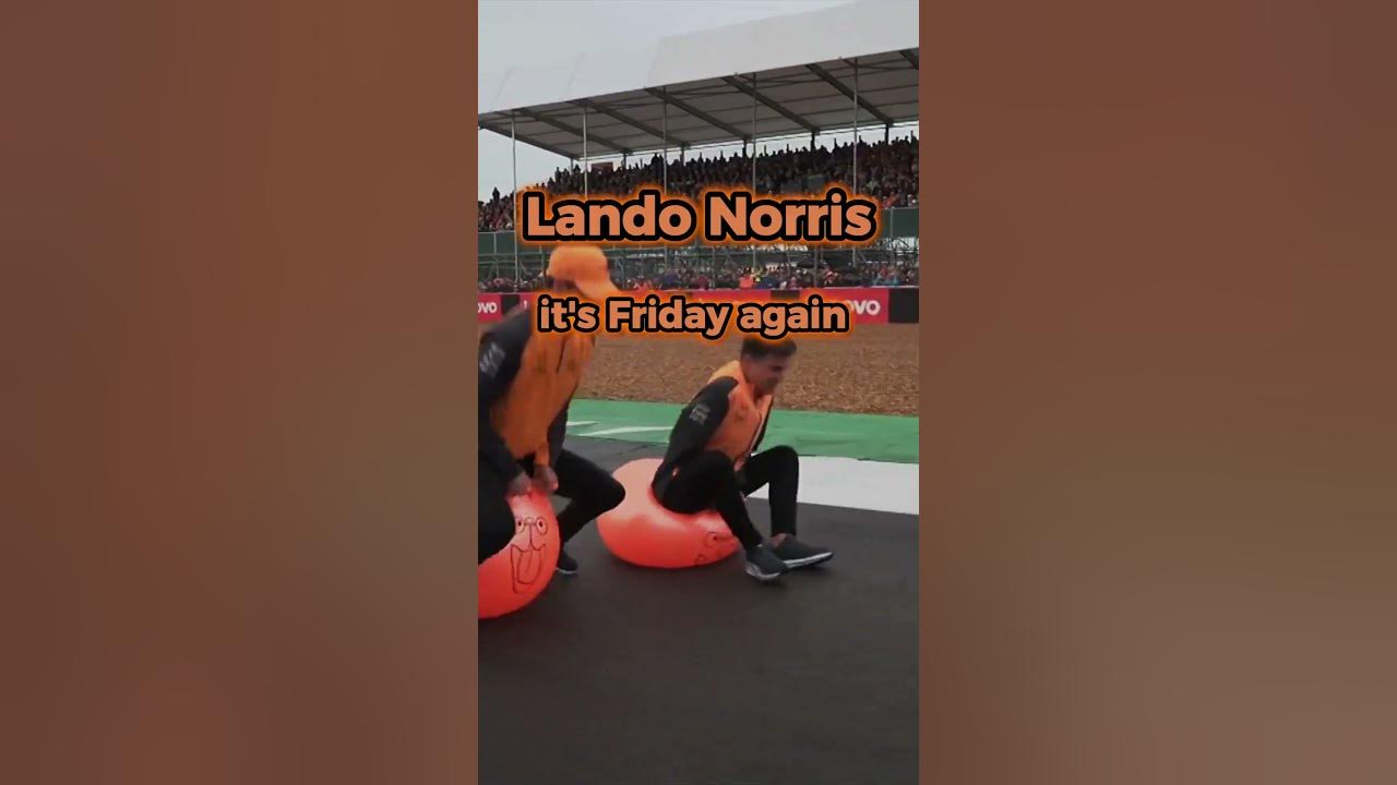 Lando Norris Sings 'It's Friday Then' & Gets Hit by Ball 😂⚽️ #Shorts #F1 #LandoNorris  #f1shorts #gp
