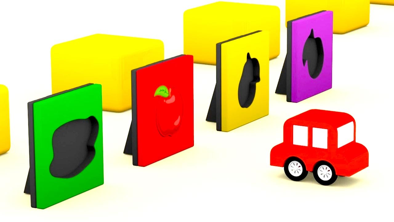 Lehrreicher Zeichentrickfilm Die 4 Kleinen Autos Das Bunte Puzzle Spiel Youtube
