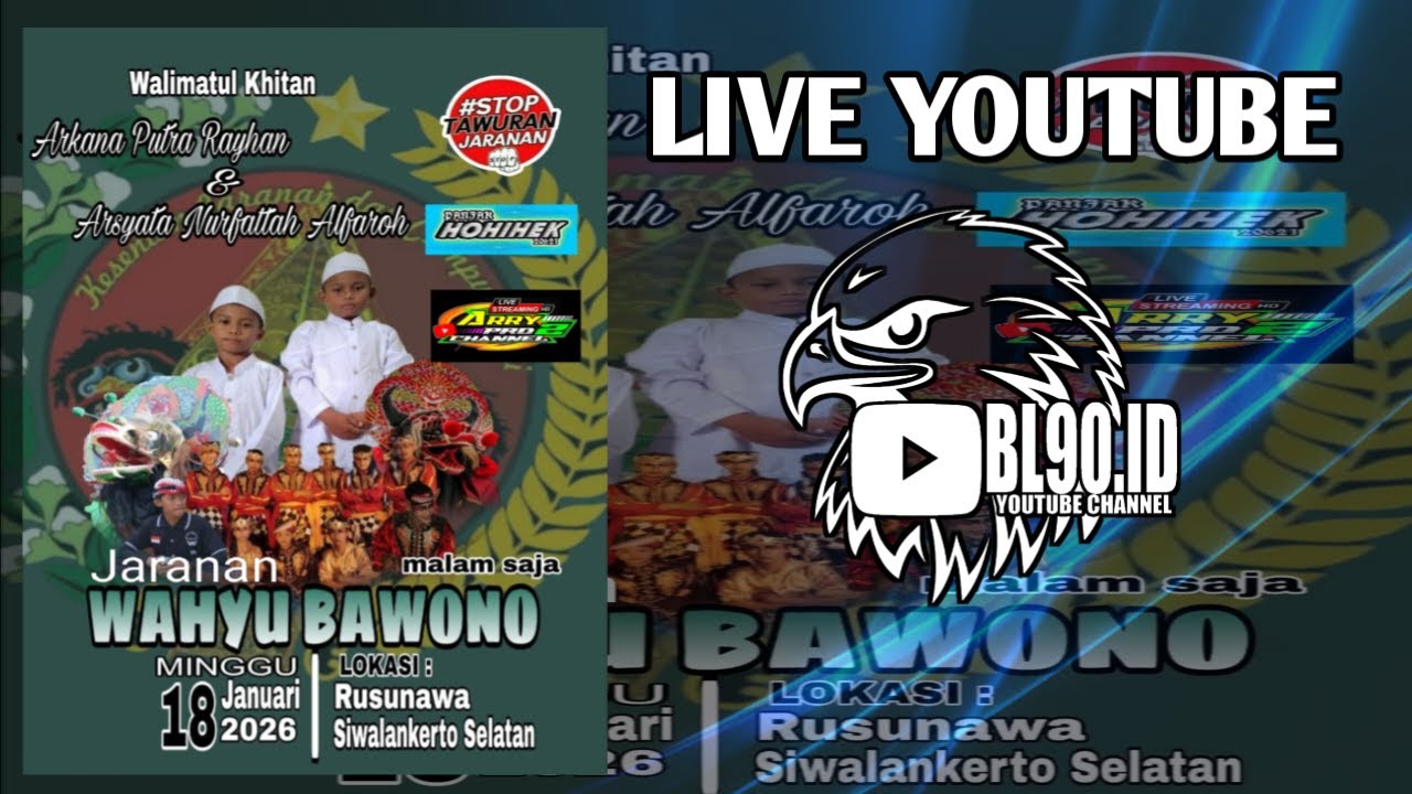 🔴 LIVE JARANAN WAHYU BAWONO - RUSUNAWA SIWALANKERTO (18 JAN 2026