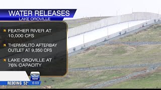 Water releases continue to flow through Oroville Dam spillway