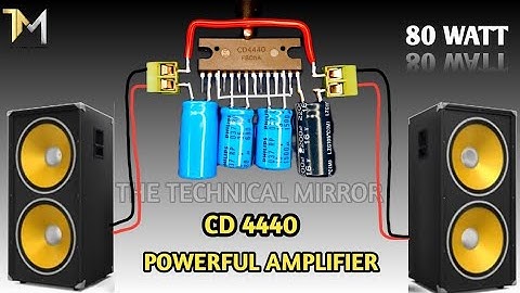 Diy Powerful ultra bass audio amplifier using 4440 IC | Simple audio amplifier circuit | CD4440 IC
