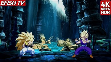 Gotenks & Tien vs Teen Gohan & Android 16 (Hardest AI) - Dragon Ball FighterZ