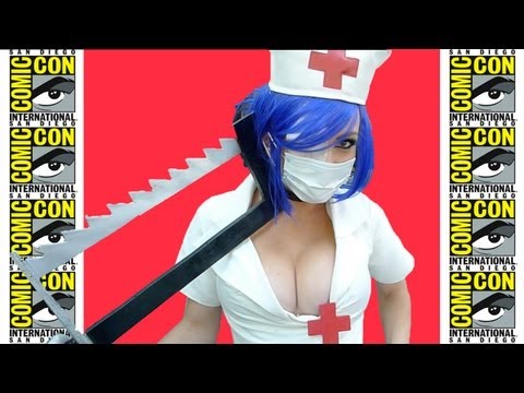 Jessica Nigri Sexy Nurse cosplay - Comic-Con 2012 Day 2