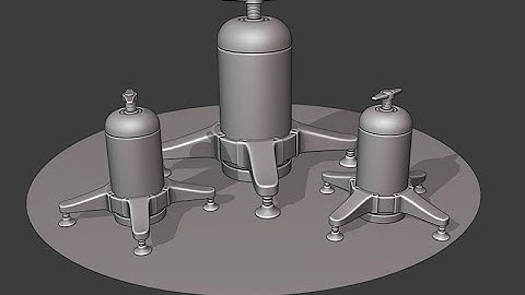 BLENDER 2.8: Modeling a SciFi Gas Cylinder and Stand (Part 1)