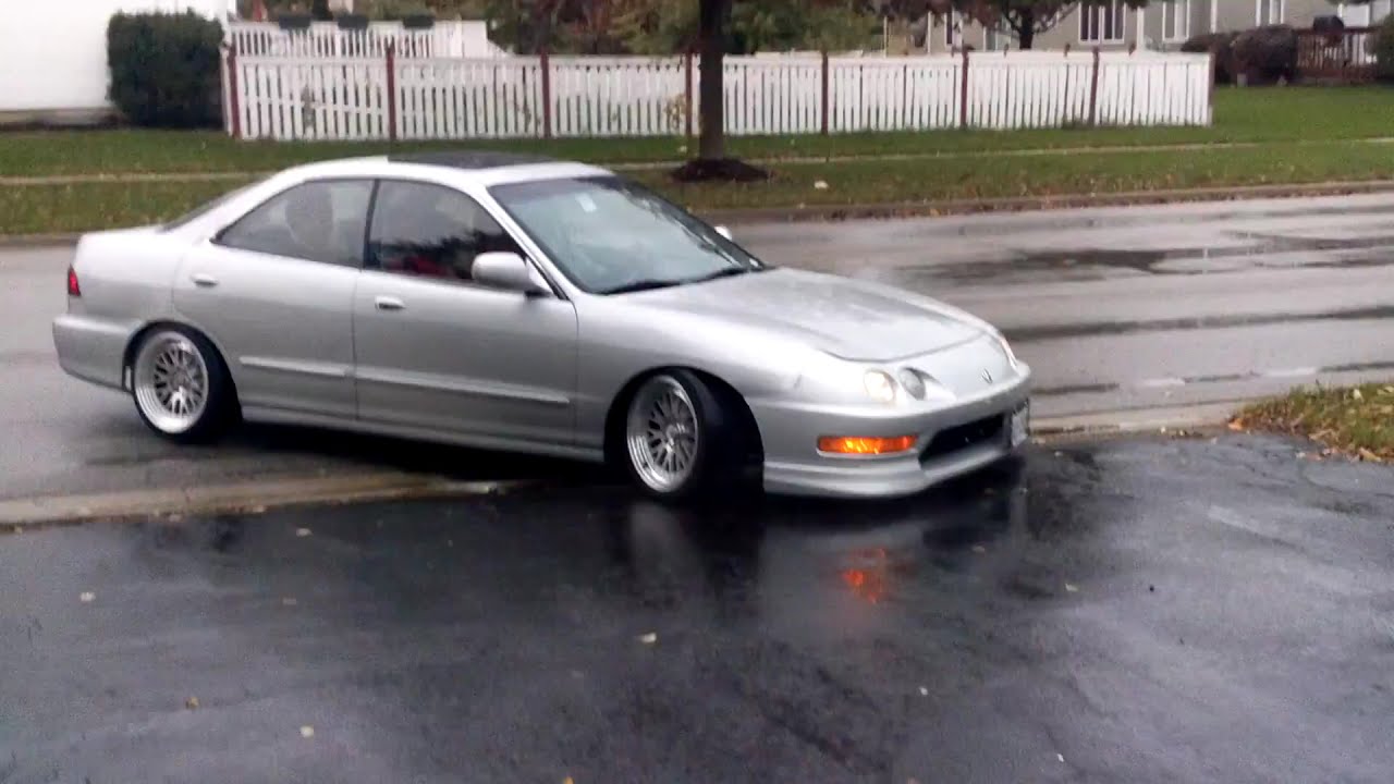 Slammed Acura Integra LS Straight Piped YouTube