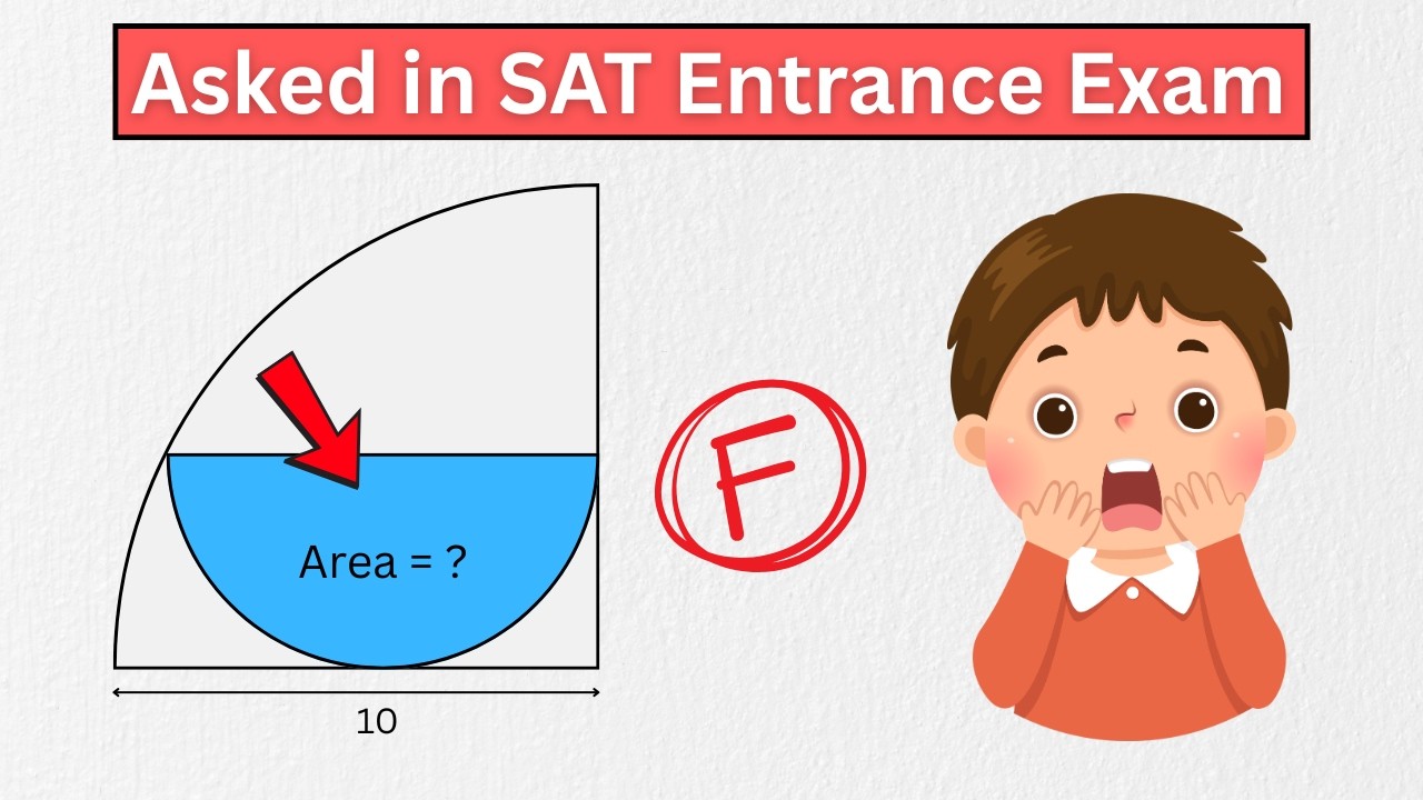 90% People Failed To Solved This SAT Entrance Exam Geometry Question!