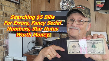 Zoeken naar sterrenbiljetten en serienummers in $5-biljetten, fouten in datums die geld waard zijn