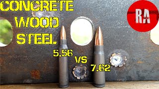 AR-15 vs AK-47 Wood, Concrete, and Steel penetration test screenshot 4