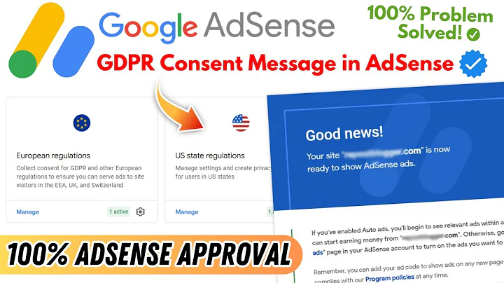 How To Create GDPR Consent Message in AdSense 2025 | GDPR AdSense
