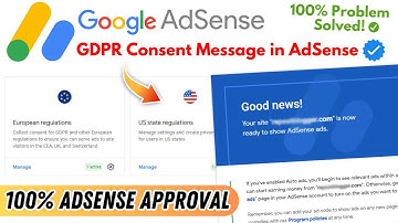 How To Create GDPR Consent Message in AdSense 2025 | GDPR AdSense