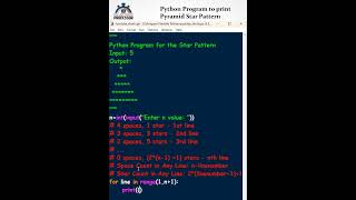 Python Program for Pyramid Star Pattern