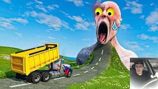 Cars vs Giant Bulge | Epic Escape From The Shy Guy (SCP-096) | Horror BeamNG Zak Portal #27 screenshot 5