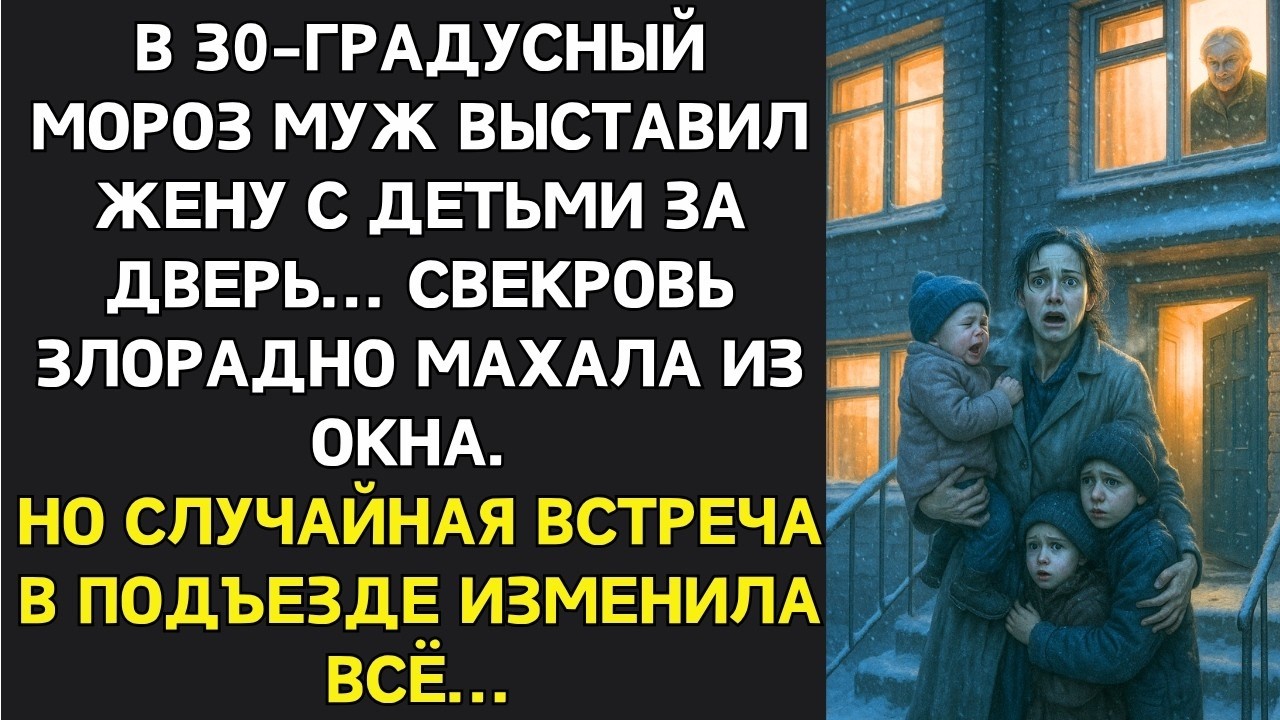 Муж выгнал жену с тремя детьми в мороз... «Квартира записана на мою мать!» — кричал он, но потом...