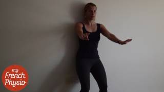How to exercise during pregnancy Postural exercises 1# BIS standing against a wall with arm