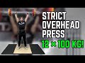 Military Press 12 x 100 kg in 30 seconds!
