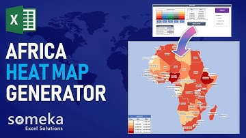 Africa Heat Map Excel Template | Automatic Africa Map Coloring