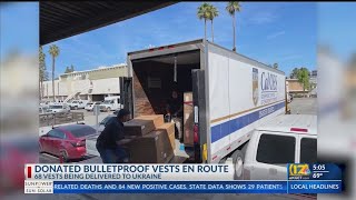 Donated bulletproof vests for Ukrainians