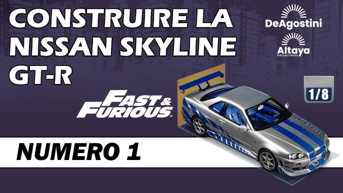 Fast & Furious Nissan Skyline GT-R R34 First Issue With Parts DeAGOSTINI  1:8 New