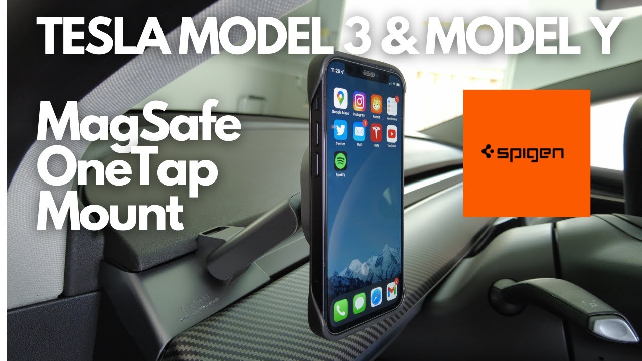 Holder SPIGEN ONETAP TESLA MODEL Y / 3 MAGNETIC MAGSAFE SCREEN CAR