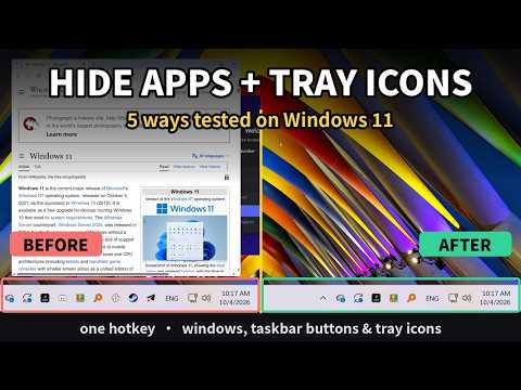 How to Hide Apps from the Taskbar & System Tray on Windows 11 (5 Ways Tested)