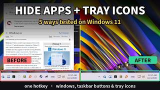 How to Hide Apps from the Taskbar & System Tray on Windows 11 (5 Ways Tested) screenshot 3