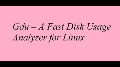 Ubuntu Install and Review GDU Disk Analyzer