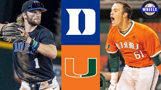 #16 Duke vs #11 Miami (Amazing Game!) | Game 2 | 2023 College Baseball Highlights