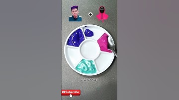 Mixing Squid game characters 🌈👍 #asmr #squidgamchallenge #satisfying