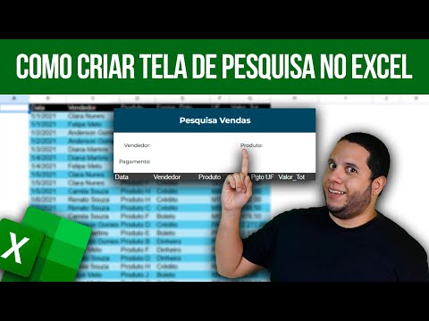 Como criar tela de pesquisa no Excel