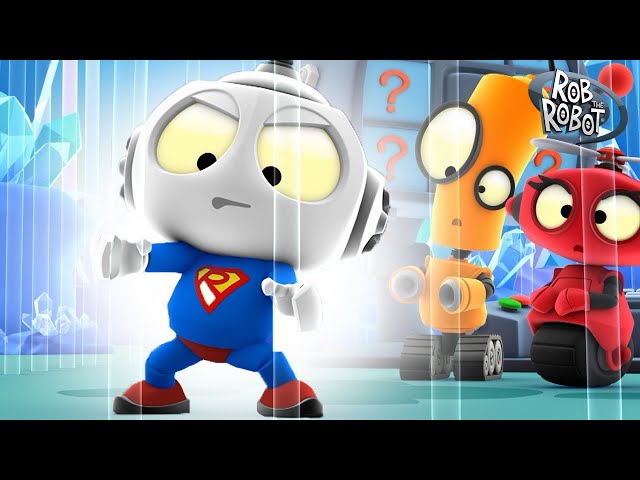 Rob Gets Super Strength at the Super Power Planet! | Rob The Robot | Preschool Learning class=