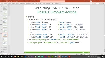 CPIT110 Chapter 5 (#67): 5.6 Case Studies - Predicting The Future Tuition