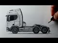 Como desenhar caminhão Scania R450 - PASSO A PASSO - narrado