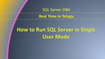 How to Run SQL Server in Single User Mode || Telugu ||