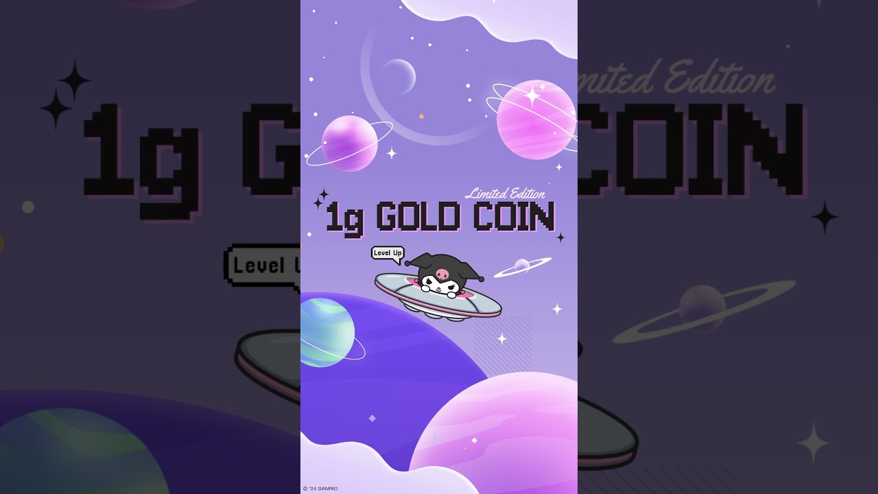 SANRIO x AURORA ITALIA (1g) 999.9 Kuromi Limited Edition Gold Bar