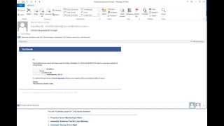 Fake Facebook Password Reset Email