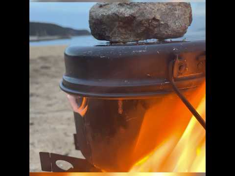 自家製着火剤を作って燃焼実験とお米炊き #キャンプ飯 #asmr