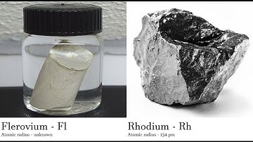 Flerovium - Fl vs Rhodium - Rh Comparing Element attributes Atoms