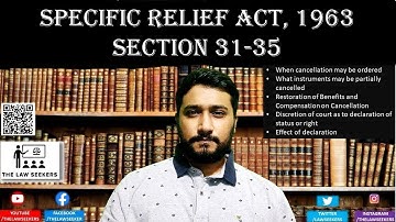 Specific Relief Act, 1963| Part 6| With Amendments | Section 31-35| Judiciary Class| Detail Revision
