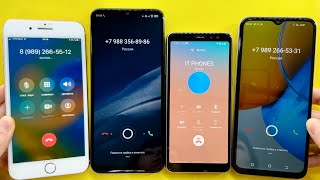 Phones Calling Each Other IPhone 8+, Infinix X689F, Samsung Galaxy A8, Tecno BE8